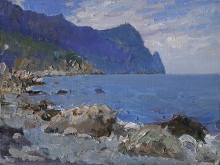 Golden Beach - oil on panel